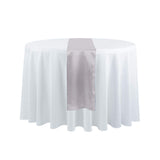 LOVWY 5 PCS 12" x 70" Silver Satin Table Runner