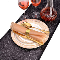 LOVWY Black 12 x 108 Inch Sequin Table Runner