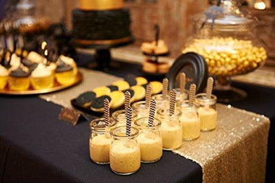 LOVWY Golden 12x108 inch Sequin Table Runner
