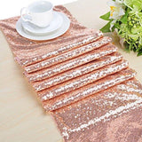 LOVWY Rose Gold 12 x 108 inch Sequin Table Runner