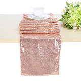 LOVWY Rose Gold 12 x 108 inch Sequin Table Runner