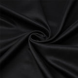 LOVWY Polyester Tablecloth 58" x 102" Black Satin Tablecloth