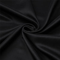 LOVWY Polyester Tablecloth 58" x 102" Black Satin Tablecloth