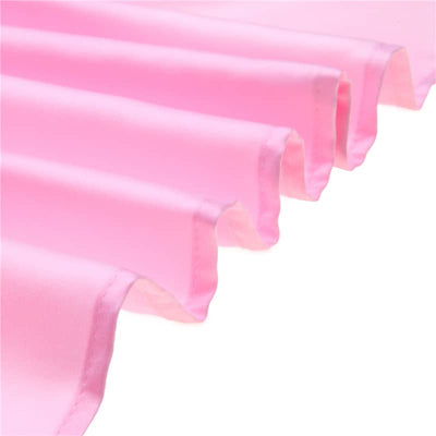 LOVWY Polyester Tablecloth 58" x 102" Pink Satin Tablecloth