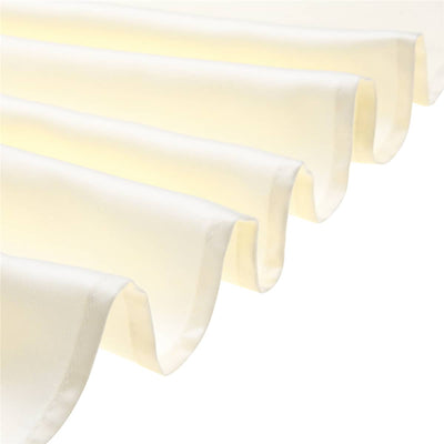 LOVWY Polyester Tablecloth 58" x 126" Ivory Satin Tablecloth