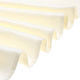 LOVWY Polyester Tablecloth 58" x 126" Ivory Satin Tablecloth