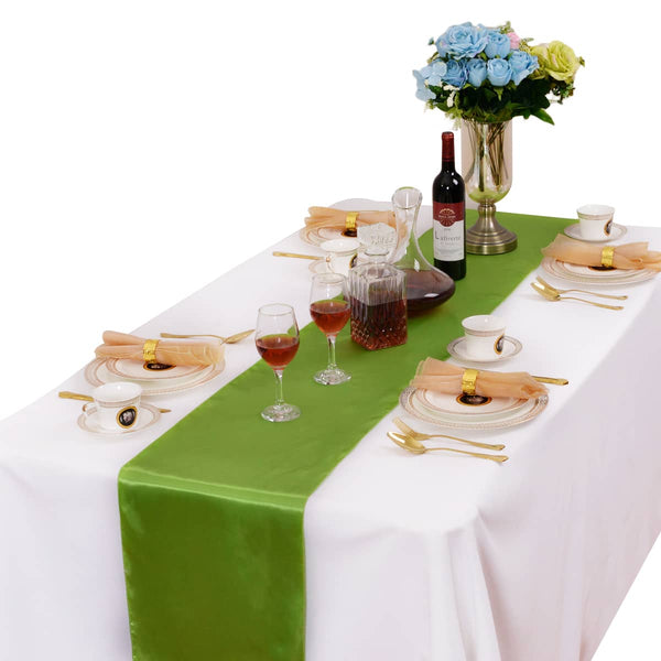 LOVWY Table Runner 12" * 108" Lime Satin Table Runner