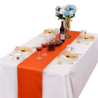 LOVWY Table Runner 12" * 108" Orange Satin Table Runner
