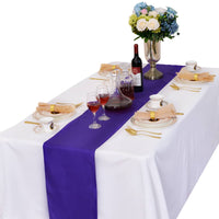 LOVWY Table Runner 12" * 108" Purple Satin Table Runner