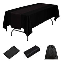 LOVWY tablecloth + runner Black LOVWY 60 x 102 Black Polyester Tablecloth + Black Table Runner
