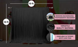 LOVWY Wedding Background Black 10ft x 10ft ICE Silk Voile Wedding Background