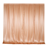 LOVWY Wedding Background Champagne 10ft x 10ft ICE SILK Sheer Voile Drape Panels with Rod Pockets